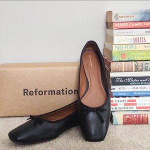 Reformation square toed ballet flats